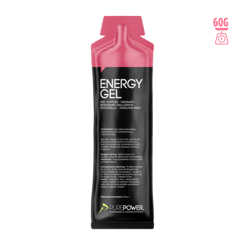 Load image into Gallery viewer, PurePower Energy Gel Raspberry with Caffeine (60g)
