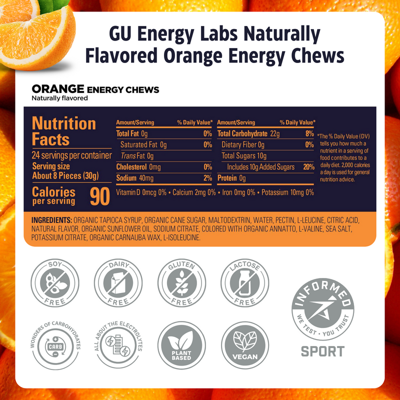 Load image into Gallery viewer, GU Energy Chews Orange (12x60g)
