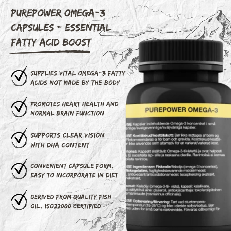 Load image into Gallery viewer, PurePower Omega-3 Capsules (150 caps)
