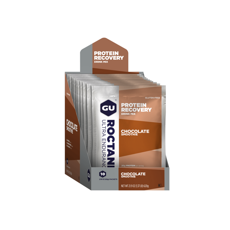 Load image into Gallery viewer, GU Energy Roctane Recovery Protein Drink Chocolate Smoothie (10 x 65g)
