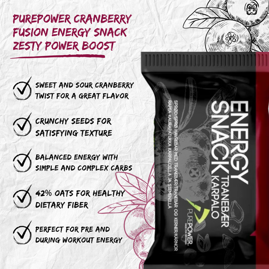 PurePower Cranberry Energy Bar (12x60g)