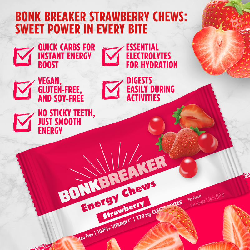 Load image into Gallery viewer, Bonk Breaker Energy Chews Strawberry (10x50g)
