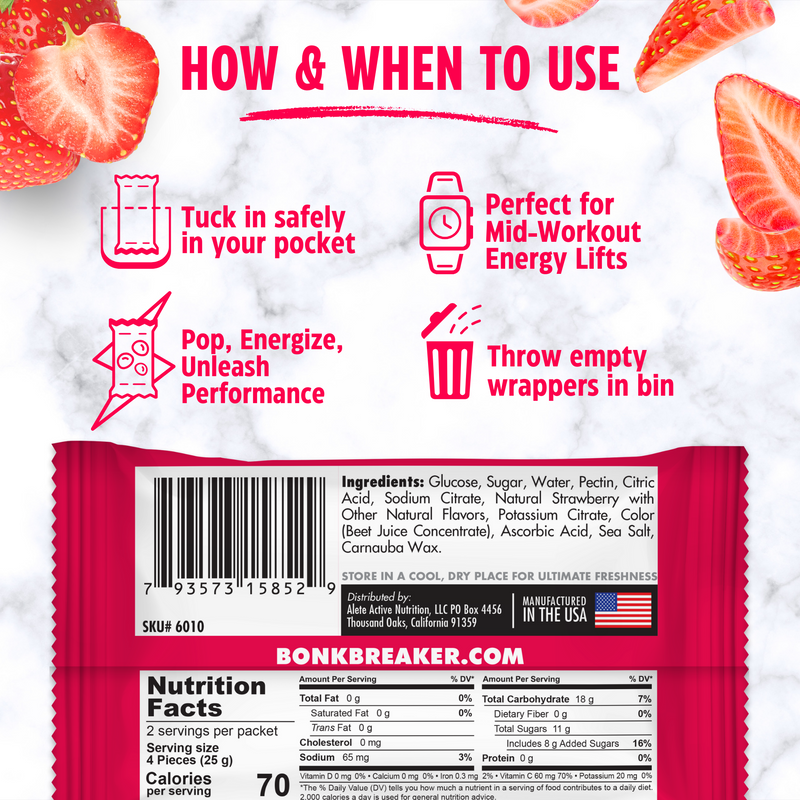 Load image into Gallery viewer, Bonk Breaker Energy Chews Strawberry (10x50g)
