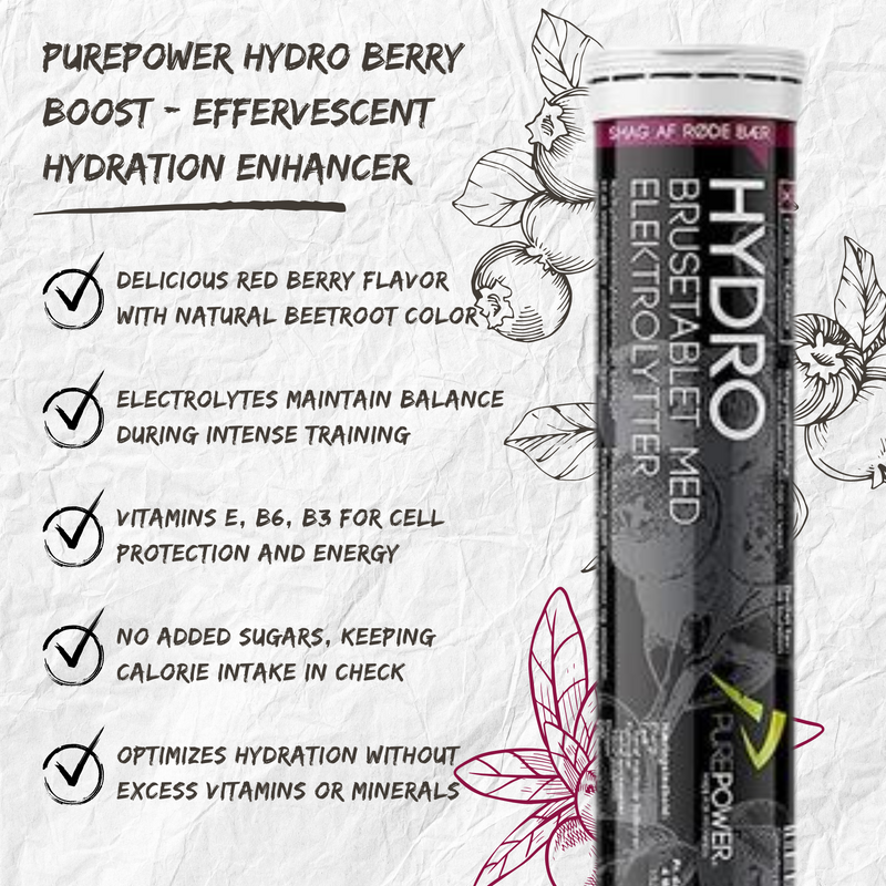 Load image into Gallery viewer, PurePower Hydro Electrolyte Tabs Red Berries (20 tabs)
