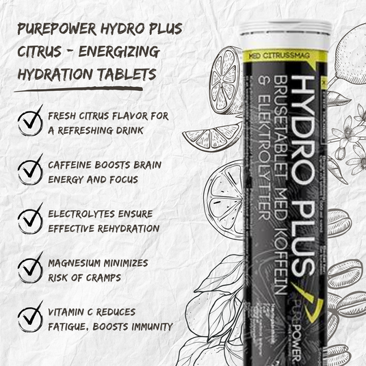 PurePower Elektrolyte Tabs Citrus with Caffeine (20 tabs)