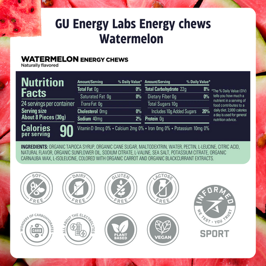 GU Energy Chews Watermelon (30g)