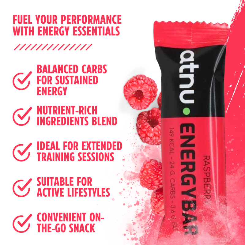 Load image into Gallery viewer, ATNU Energy Bar Raspberry (12x40g)
