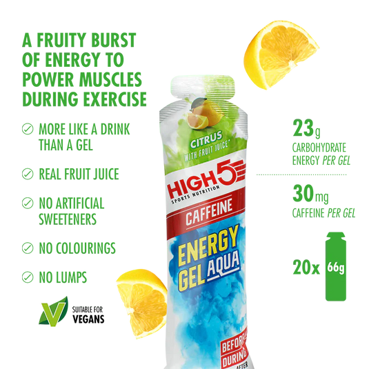 High5 Energy Gel Aqua Caffeine Citrus (20 x 66g)