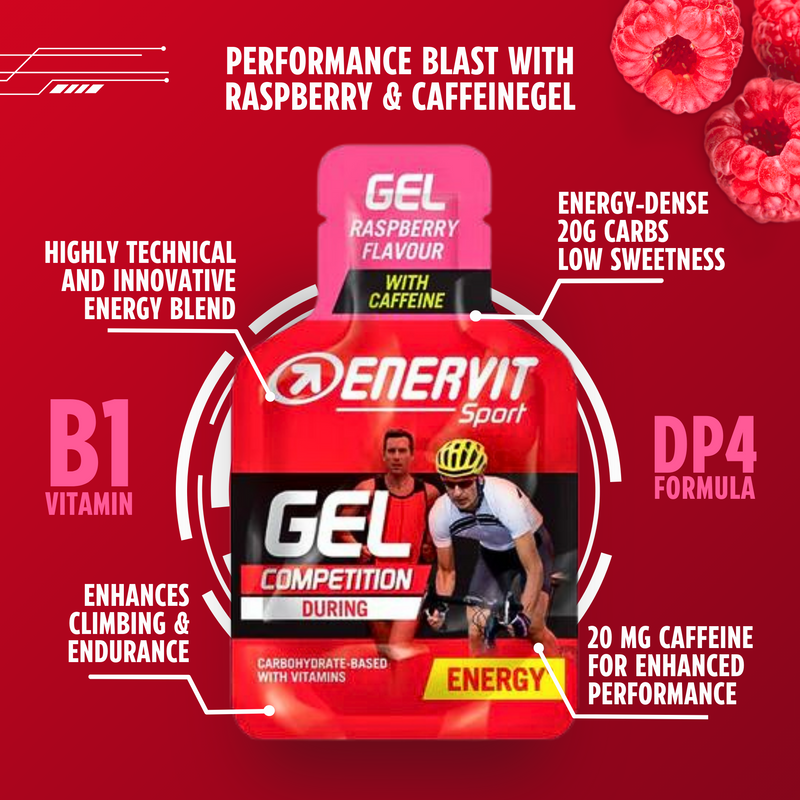 Load image into Gallery viewer, Enervit Energy Gel Raspberry with Caffeine (25ml)
