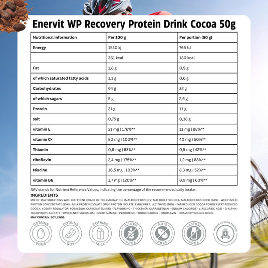 Enervit WP Recovery Protein Drink Cocoa 50g