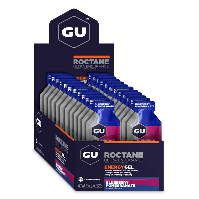 GU Energy Gel Roctane Blueberry Pomegranate with Caffeine (24 x 32g)