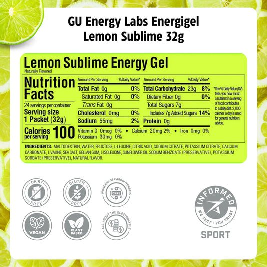 GU Energy Gel Lemon Sublime (24 x 32g)