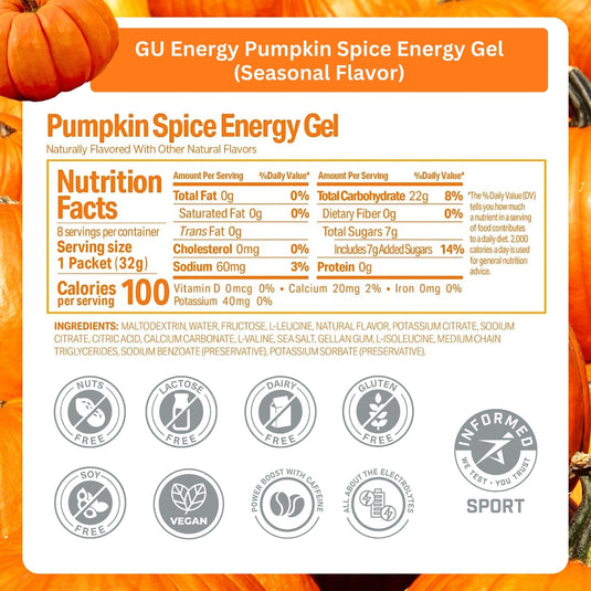 GU Energy Gel Pumpkin Spice (8x32g)