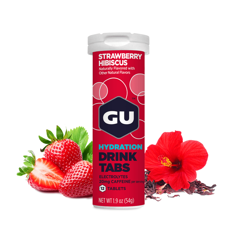 Load image into Gallery viewer, GU Energy Electrolyte Tabs Strawberry Hibiscus (8 x 12 tabs)
