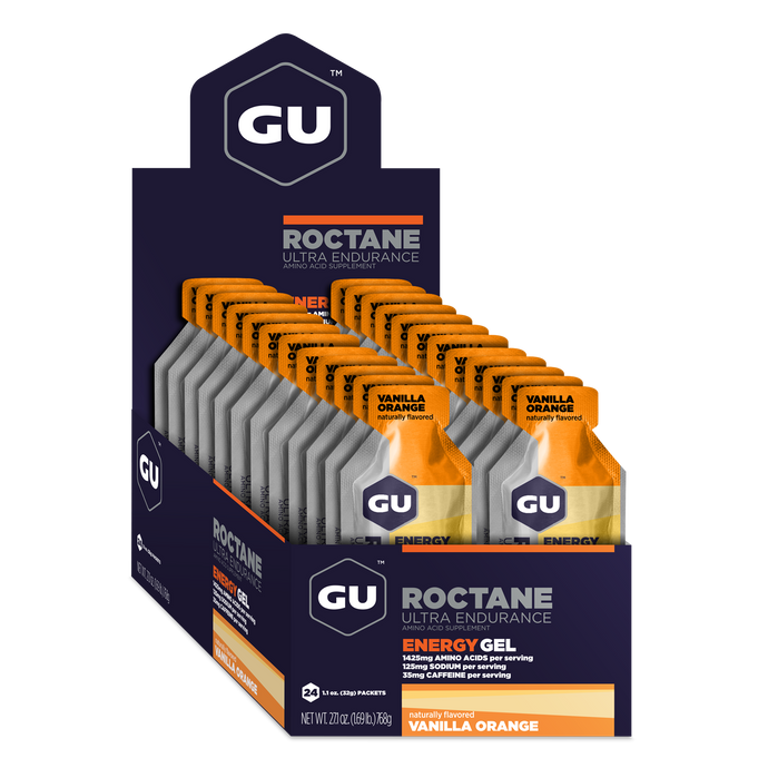 GU Energy Gel Roctane Vanilla Orange with Caffeine (24 x 32g)