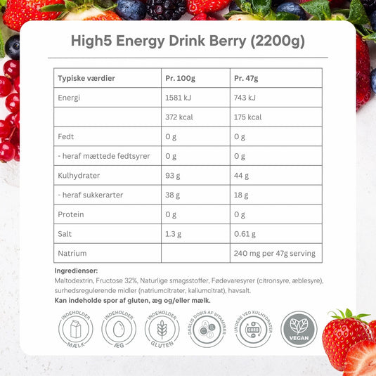 High5 Energy Drink Berry (2200g) - Ingredients