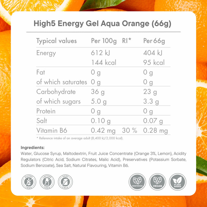 Load image into Gallery viewer, High5 Energy Gel Aqua Orange (66g)
