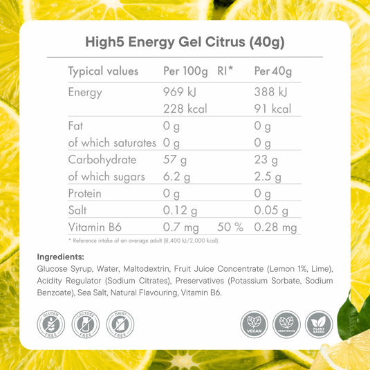 High5 Energy Gel Citrus (20 x 40g)