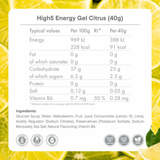 High5 Energy Gel Citrus (40g)