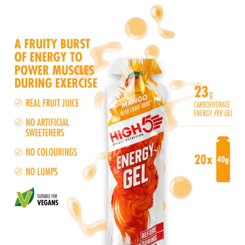 Load image into Gallery viewer, High5 Energy Gel Mango (20 x 40g).
