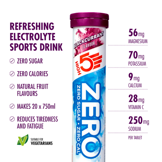 High5 Electrolyte Tabs ZERO Blackcurrant (20 tabs)