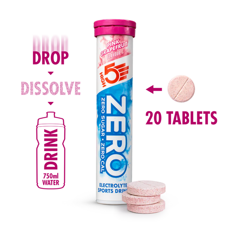 Load image into Gallery viewer, High5 Electrolyte Tabs ZERO Pink Grapefruit (8x20 tabs)
