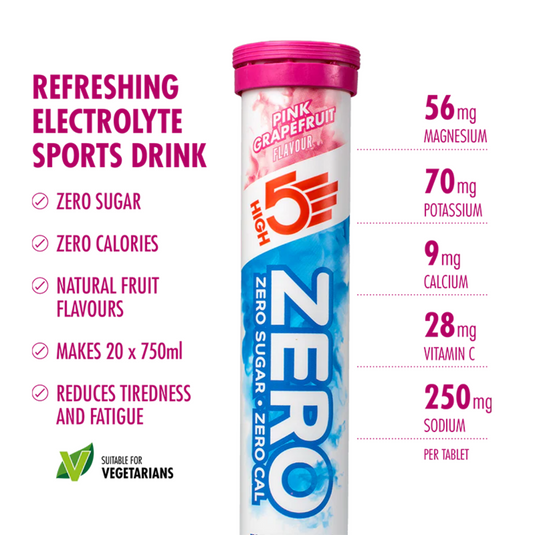 High5 Electrolyte Tabs ZERO Pink Grapefruit (8x20 tabs)