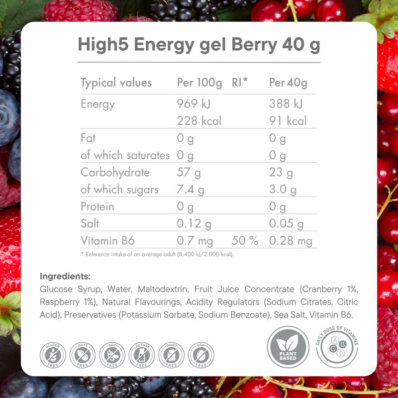 Load image into Gallery viewer, High5_Energy_Gel_Berry_40g_-Ingredients pack
