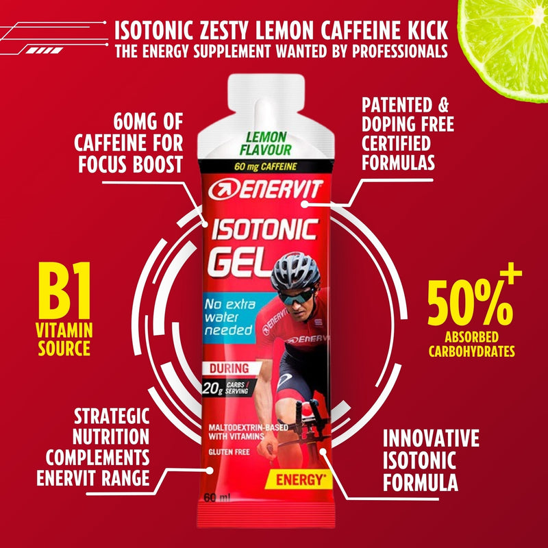 Load image into Gallery viewer, Isotonic Gel with Caffeine Lemon (60ml) - Benefits
