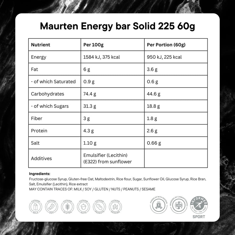 Load image into Gallery viewer, Maurten  Energy Bar Solid 225 (60g)
