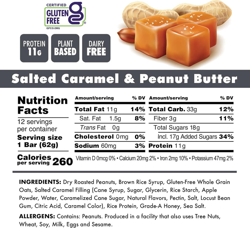 Load image into Gallery viewer, Bonk Breaker Protein Bar Salted Caramel &amp; Peanut Butter (12x62g)
