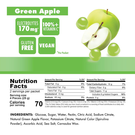 Bonk Breaker Energy Chews Green Apple (10 x 50g)