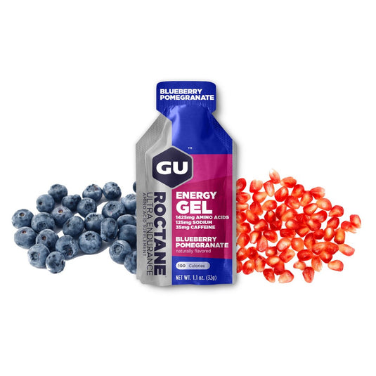 GU Energy Gel Roctane Blueberry Pomegranate with Caffeine (24 x 32g)