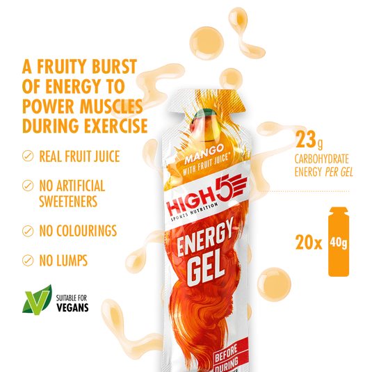 High5 Energy Gel Mixed Flavors 40 g x 20 pcs.