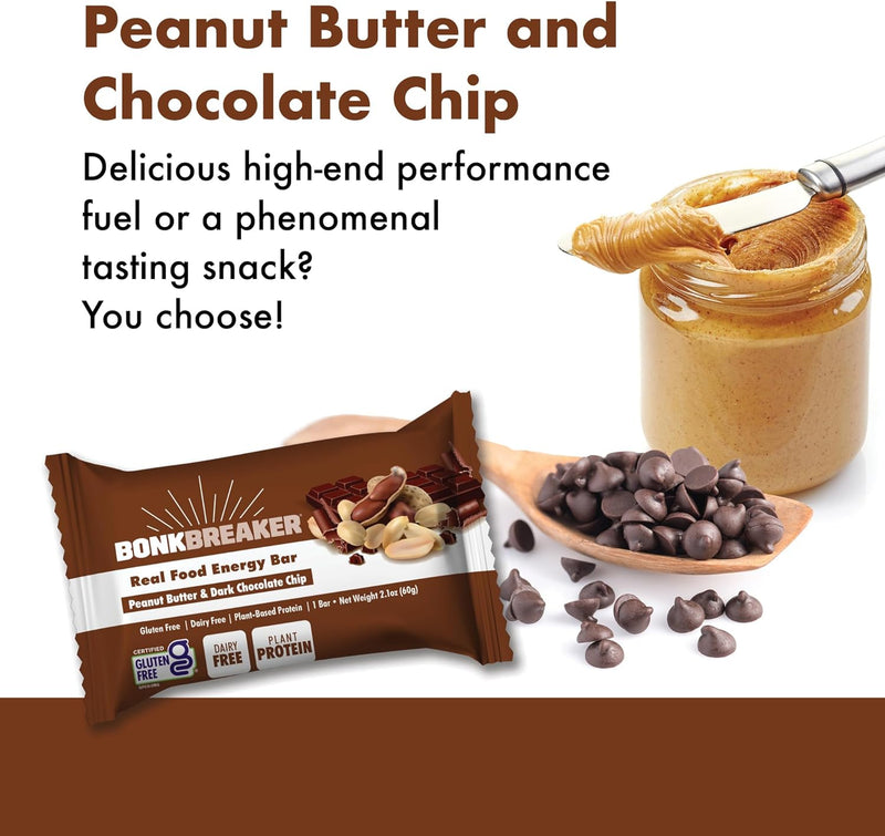 Load image into Gallery viewer, Bonk Breaker Energy bar Peanut Butter &amp; Chocolate Chip (12x60g)
